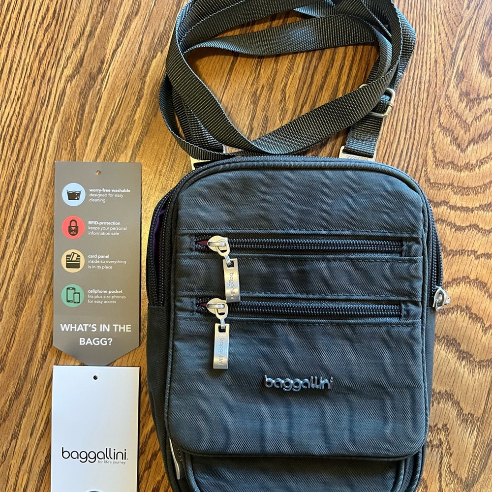 Baggallini Charcoal Messenger Bag